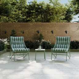 Charles Bentley Bistro Set Porto Green Stripe 2 Seater Garden Outdoor Furniture