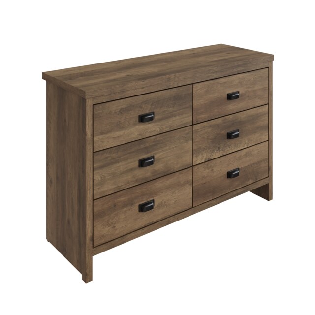 Boston 6 Drawer Chest Brown Knotty Oak