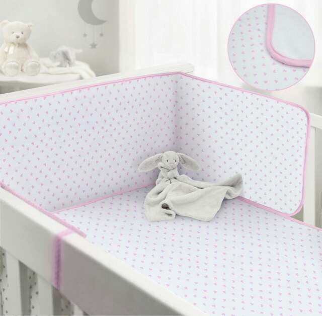 Pink Heart Coverlet - 100cm x 120cm