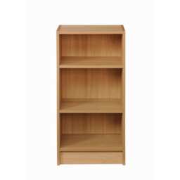 Essentials Small 3 Tier Cube Bookcase Display Shelving Storage Unit Wood Furniture Oak