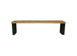 Induse Bench - Mango Wood/Iron - L44 x W160 x H45 cm - Mango PP Saw Finish Brown
