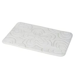 Showerdrape Clover White Memory Foam Bath Mat 800 x 500mm Multi 1
