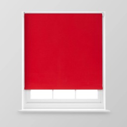 A.Unique Home Premium Trimmable Thermal Blackout Roller Window Blind - 3FT - Red - 90cm (W) x 170cm (L)