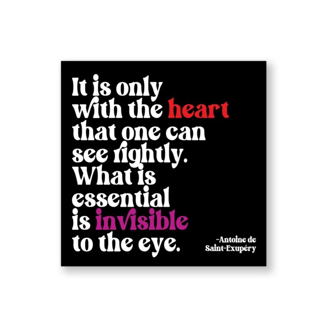 Quotable Inspirational Quote Fridge Magnet Invisible To The Eye 9cm