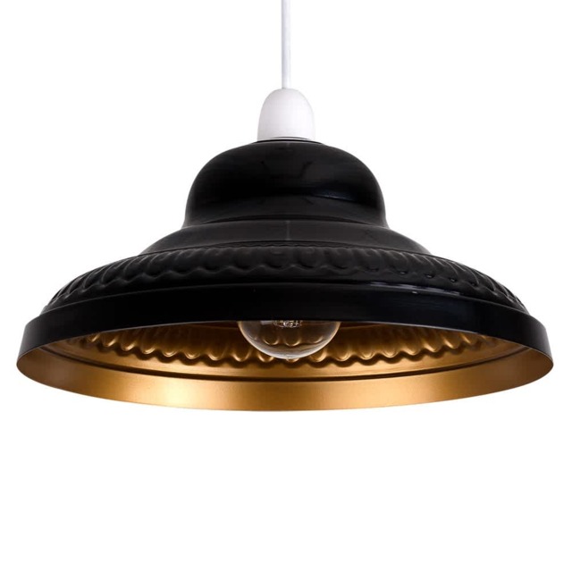 ValueLights Delta Black Ceiling Pendant Shade