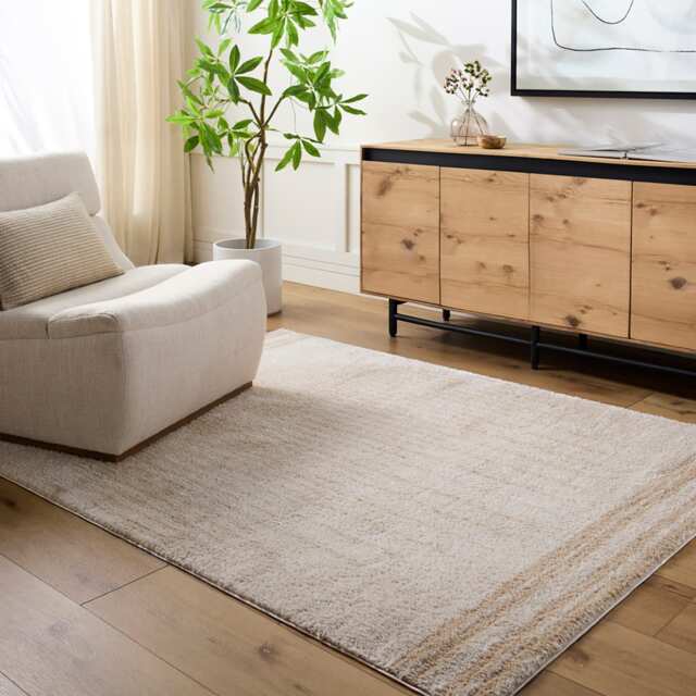 LIVABLISS Fossay Shaggy-Washable Global High Pile Rug 120 x 170 cm Beige