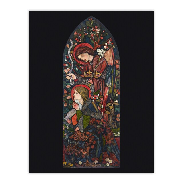 "The Annunciation Stained Glass Wall Art Print Edward Burne Jones 12x16"""