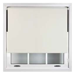 Blackout Roller Blind 75cm Wide x 210cm Long Metal Fittings Cream Cream