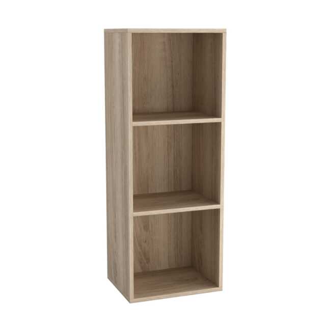 Wooden Bookcase Shelving Display Storage Shelf Unit Wood Shelves Multi Antique Oak 3 Shelf 1
