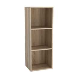 Wooden Bookcase Shelving Display Storage Shelf Unit Wood Shelves Multi Antique Oak 3 Shelf 1