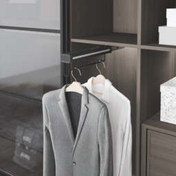 FittingsCo, Bedroom Pullout Clothing Rack, Anthracite Aluminium with Soft Close