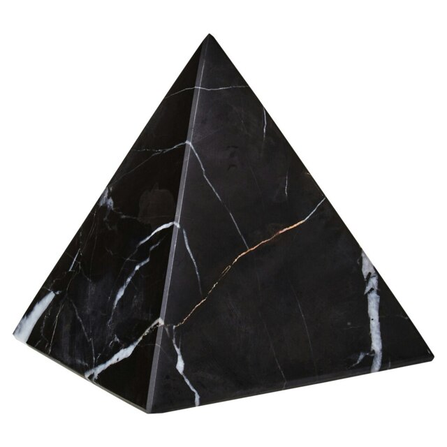Orsina Marble Pyramid Ornament,Durable & Long-lasting Black Ornament, Easy to Clean Pyramid Marble Ornament