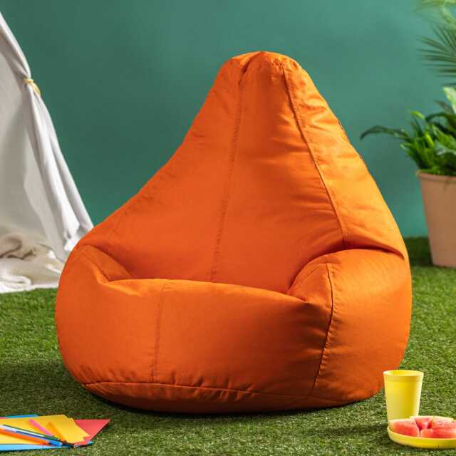 Icon Kids Dalton High Back Indoor Outdoor Bean Bag, Burnt Orange