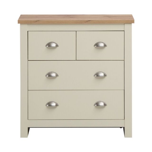 Lisbon Cream Bedroom Chest of Drawers 2 plus 2 4 Drawer Storage Cabinet Furniture