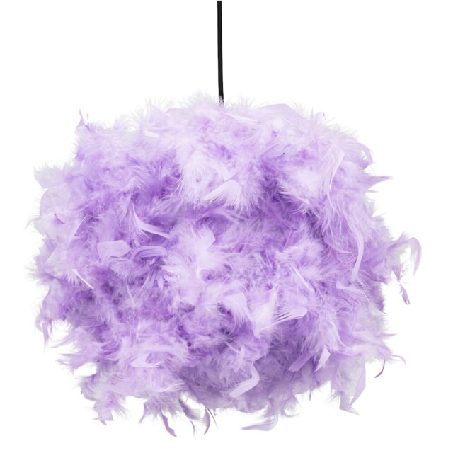 Eye-Catching and Modern Small Lilac Feather Decorated Pendant Lighting Shade Purple Lilac 1