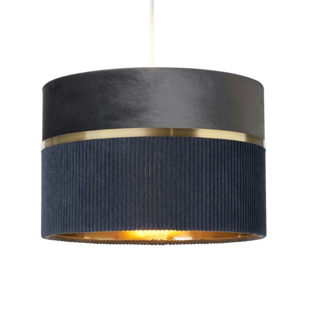 BHS Violet 30cm Mixed Fabric Easyfit Shade, Grey Multi 1
