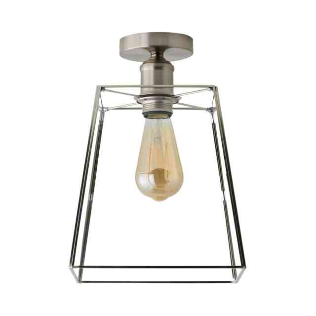 ValueLights Susie Chrome Flush Ceiling Light Chrome