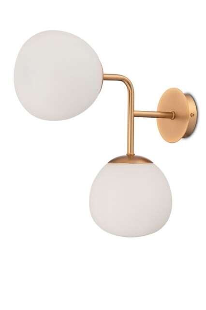 Erich Wall Lamp Brass, 2 Light, E14