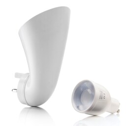 Auraglow Plugin GU10 Spotlight Uplighter Wall Wash Light Plug Socket Lamp White Cool White