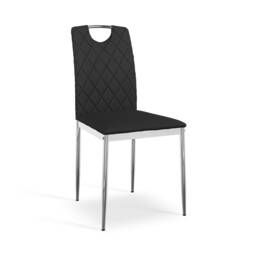 Set Of 2 Monza Faux Leather Dining Chair Modern Padded Seat Chrome Legs Kitchen Grey Grey One Size