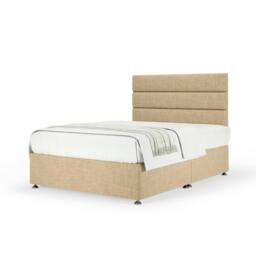 Memory Maestro Memory Foam Cream Linen Divan Set And Milan Headboard Super King