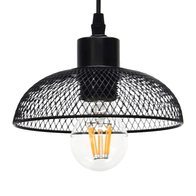 Cassidy - Small Black Mesh Easy Fit Metal Pendant Shade Black Small 1