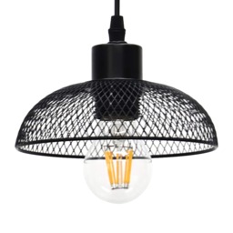 Cassidy - Small Black Mesh Easy Fit Metal Pendant Shade Black Small 1