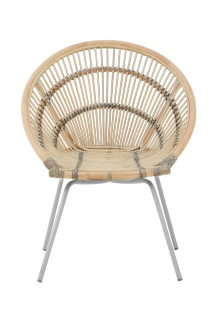 Orsina White Washed Natural Rattan Chair, Rustless Rattan Chair, Easy Cleaning Rattan Armchair
