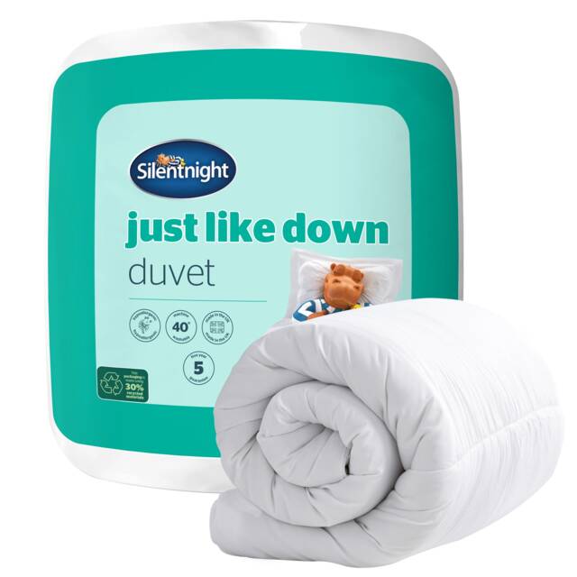 Silentnight Just Like Down 13.5 Tog Duvet White Double