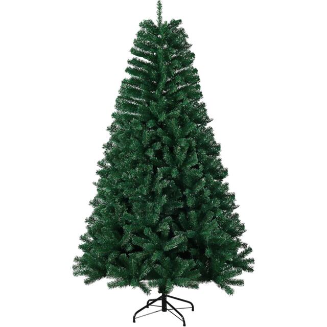 5Ft Green Christmas Tree 320 Branch Tips Xmas Bushy Pine Artificial Stand