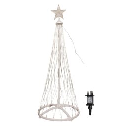2.5m Light up Christmas Cone Tree with 320 White LEDs and Timer Function