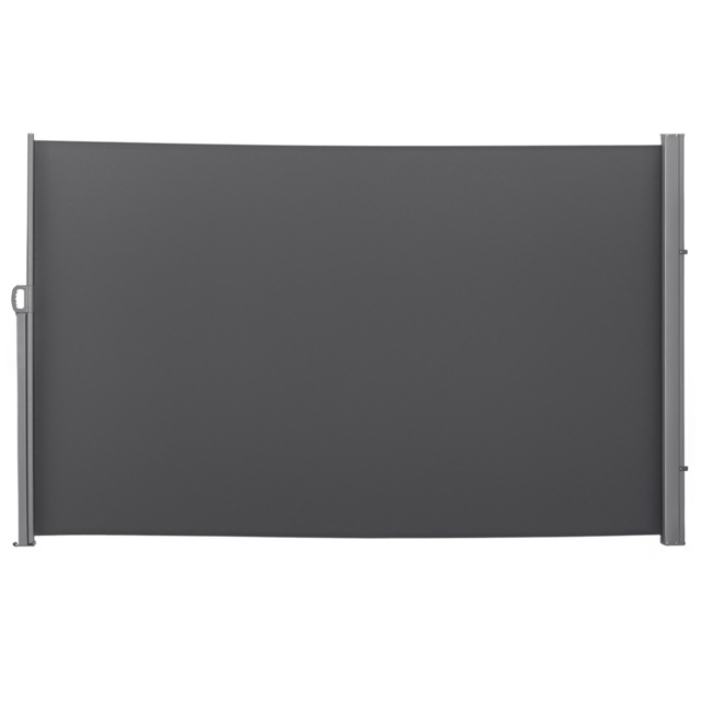 Outsunny 3x1.8M Retractable Side Awning Screen Fence Patio Privacy Divider Grey Grey Grey