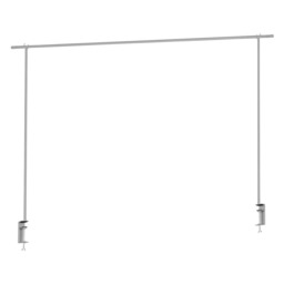 Metal Hanging Over table Display Rod with Clamp White 1