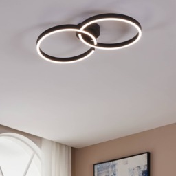 EGLO Amandolo Black LED Aluminium & Steel Ceiling Light