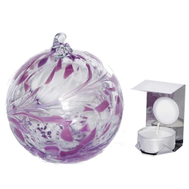 Milford AMETHYST Hanging Glass Night Light Globe (disc)