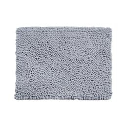 Jumbo Chenille Bobble Bath Mat Non Slip Silver Dove Grey