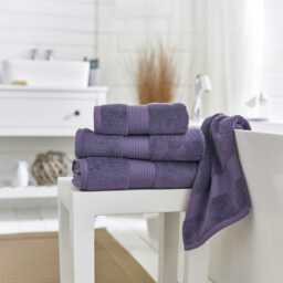 Bliss 650gsm Pima Cotton Supersoft Fluffy Towels Purple Purple Hand towel