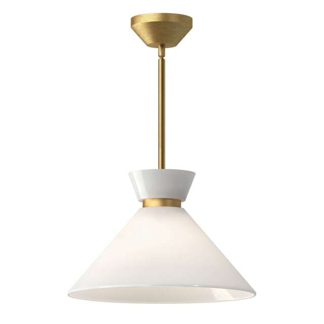 Alora Mood Halston Dome Pendant Ceiling Light Contemporary Brushed Gold 1x E27
