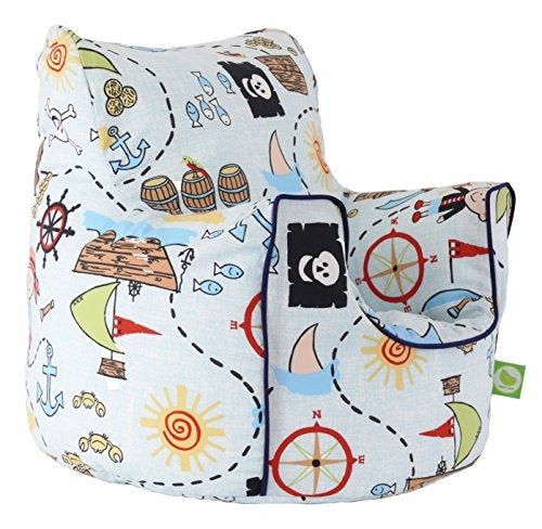 Bean Lazy Blue Pirate Island Bean Bag Armchair Child Teen Size