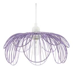 Mate Lilac Metal Wire Overlapping Petal Ceiling Pendant Light Shade Purple Lilac 1