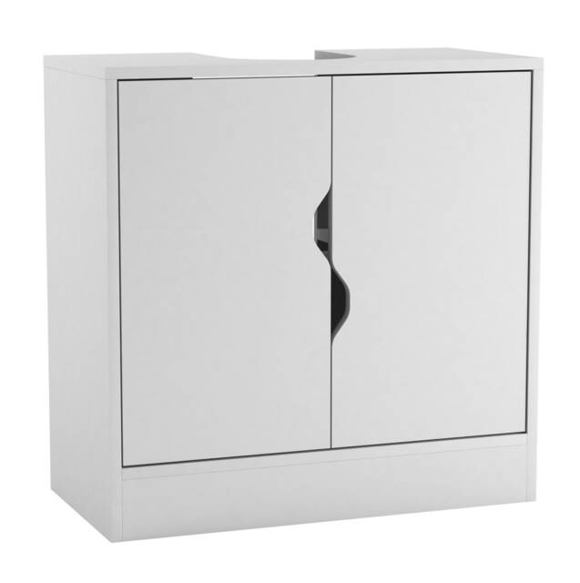 Bathroom Sink Cabinet with Partial Pedestal White 60 x 60 x 30 1