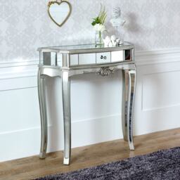 Half Moon Mirrored Console Table - Tiffany Range