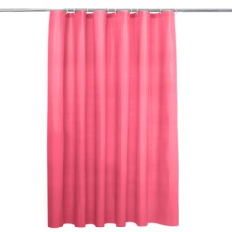 Hot Pink Mould & Mildew Resistant Shower Curtain with 12 Hooks - 180x180cm