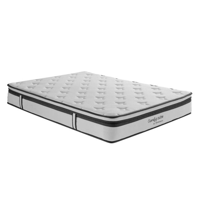 Cygnus Memory Foam & Pocket Spring Mattress Orthapedic Single Double King White King