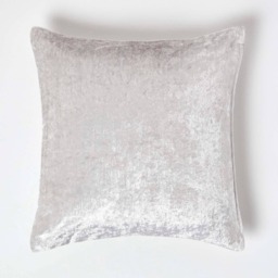 Homescapes Champagne Luxury Crushed Velvet Cushion Cover - 45 x 45 cm Cream Champagne 45 x 45 cm