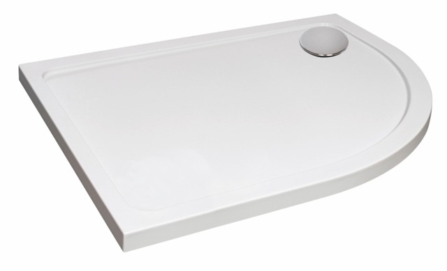 Balterley Quadrant Stone Slip Resistant Shower Tray with Corner Waste Position (Right) - Balterley White White