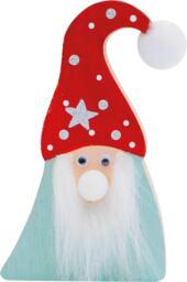 St Helens Green & Red Wooden Ornamental Gonk With Light Up Nose