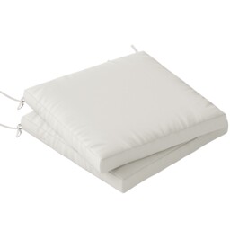Outsunny 2Pcs Garden Chair Cushions, Waterproof Seat Pads Cream Cream 50 x 50 x 7 cm