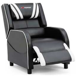 Ranger S Faux Leather Recliner Armchair Sofa Cinema Gaming Chair (White)