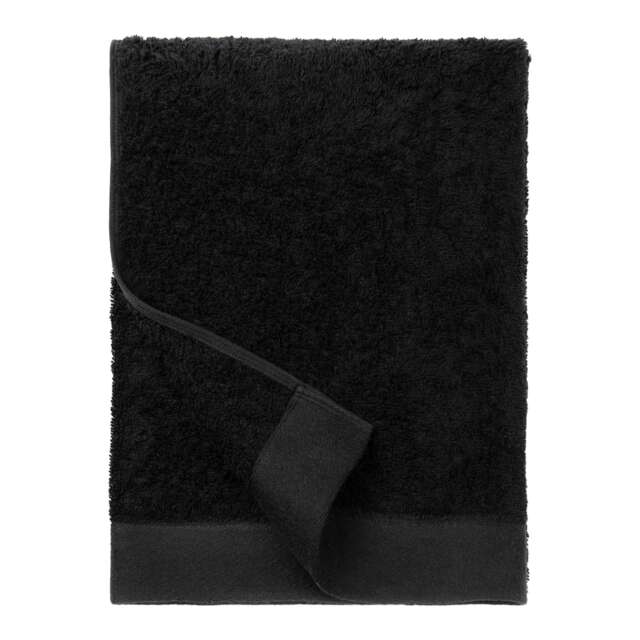 Vinga Birch Plain Towel - Black - 140cm x 70cm Black